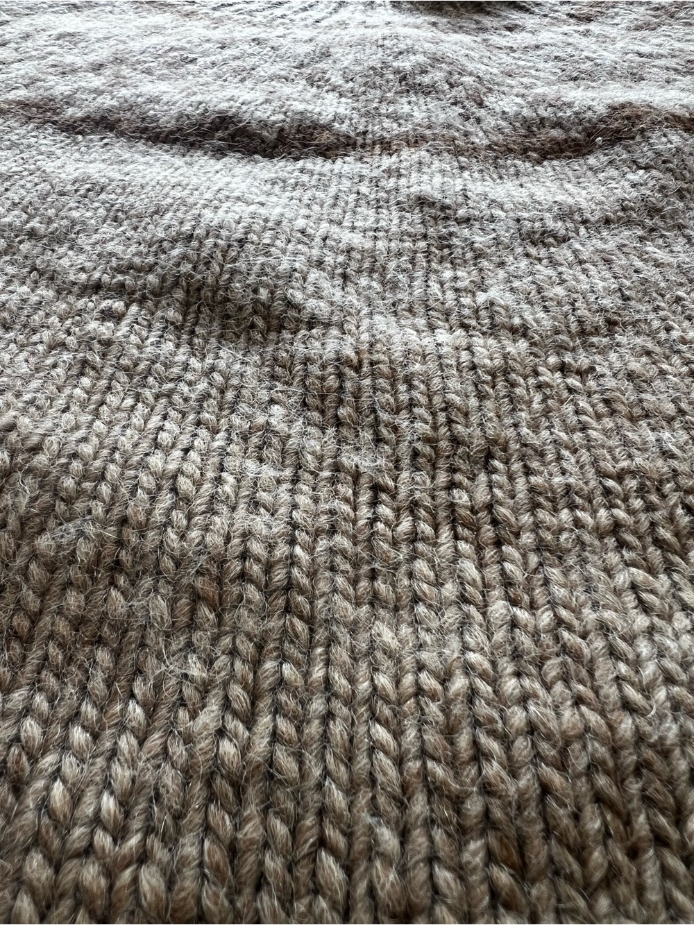 Vintage Hand Knit Wool Lopapeysa Sweater Brown Chunky Nordic Fair Isle Yoke Pull - Picture 3 of 5